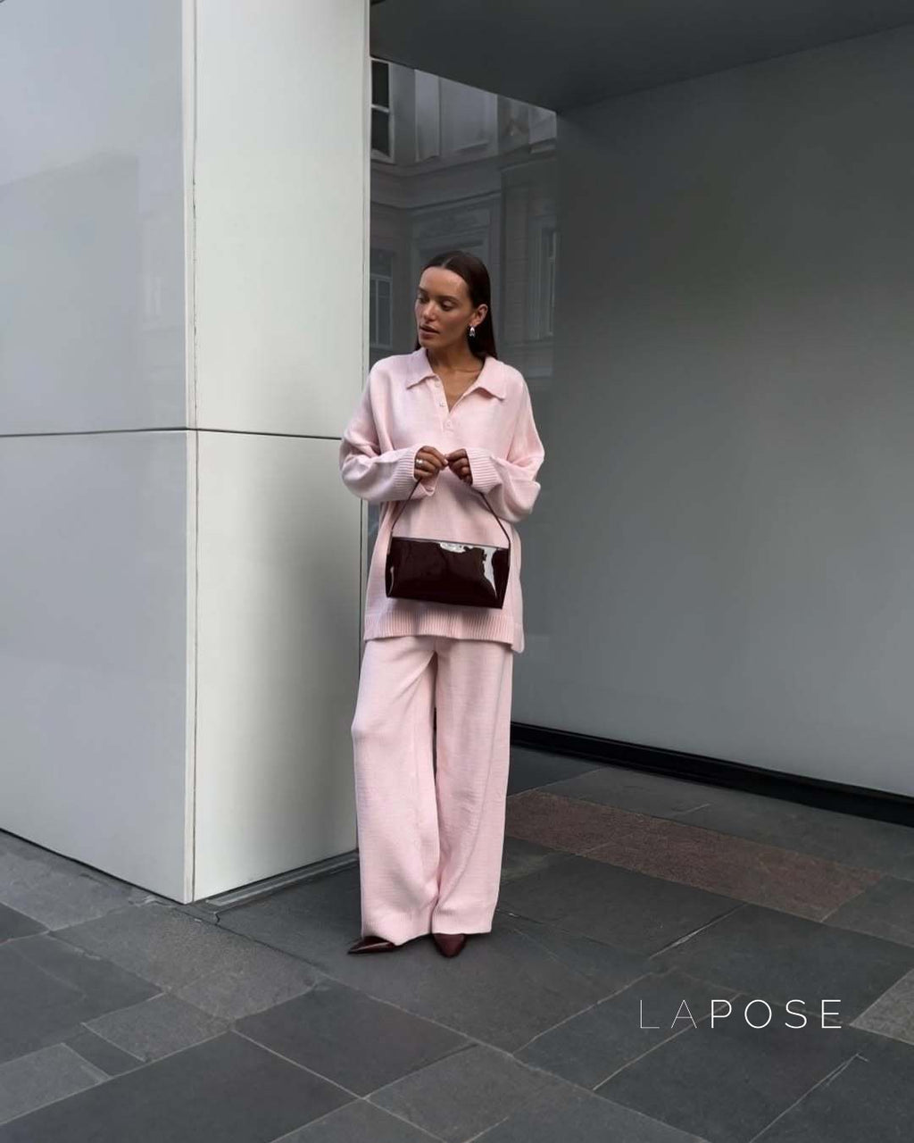Amore Knit Polo Lounge Set [XY63BC12]