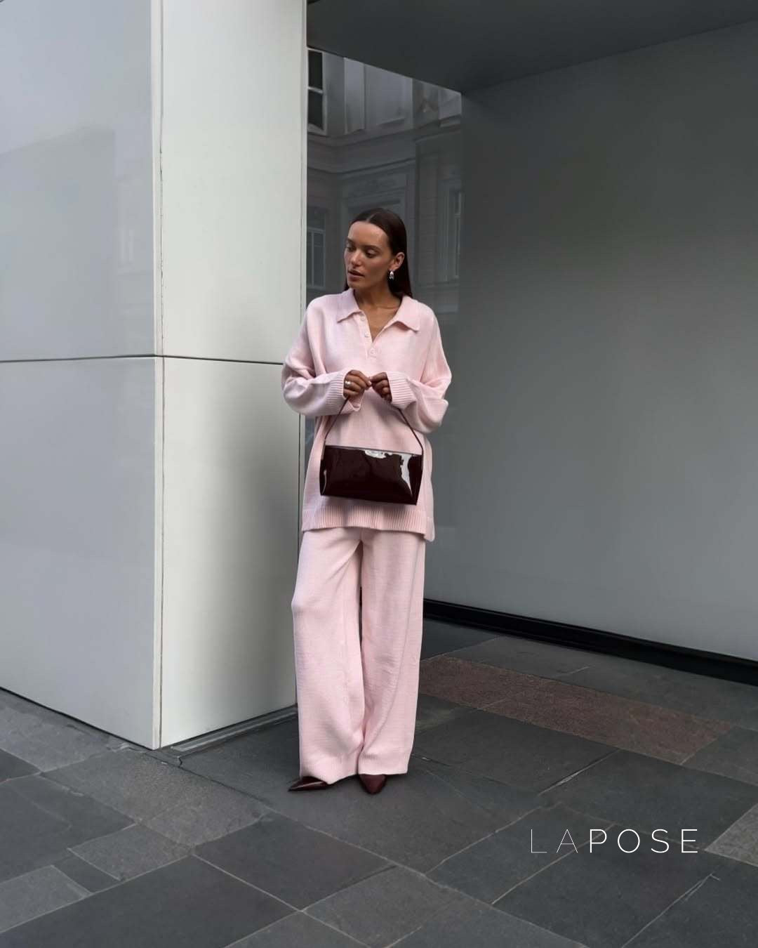 Amore Knit Polo Lounge Set [XY63BC12]