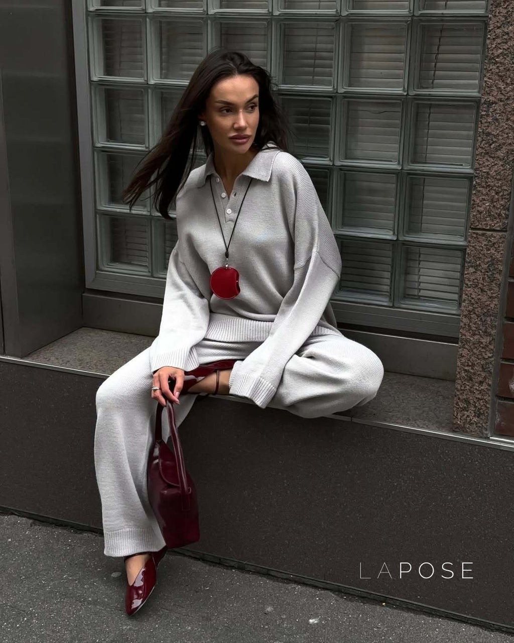 Amore Knit Polo Lounge Set [JVA3863L]