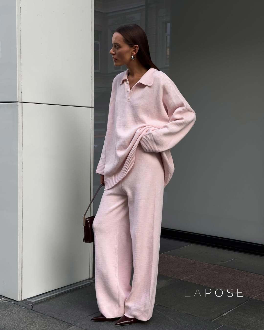 Amore Knit Polo Lounge Set [Q7W26BZS]