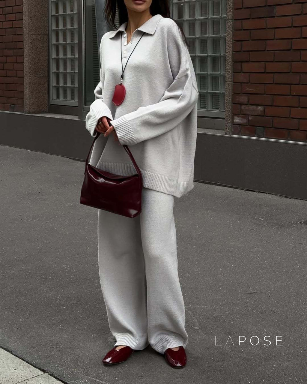 Amore Knit Polo Lounge Set [UF7E88FH]