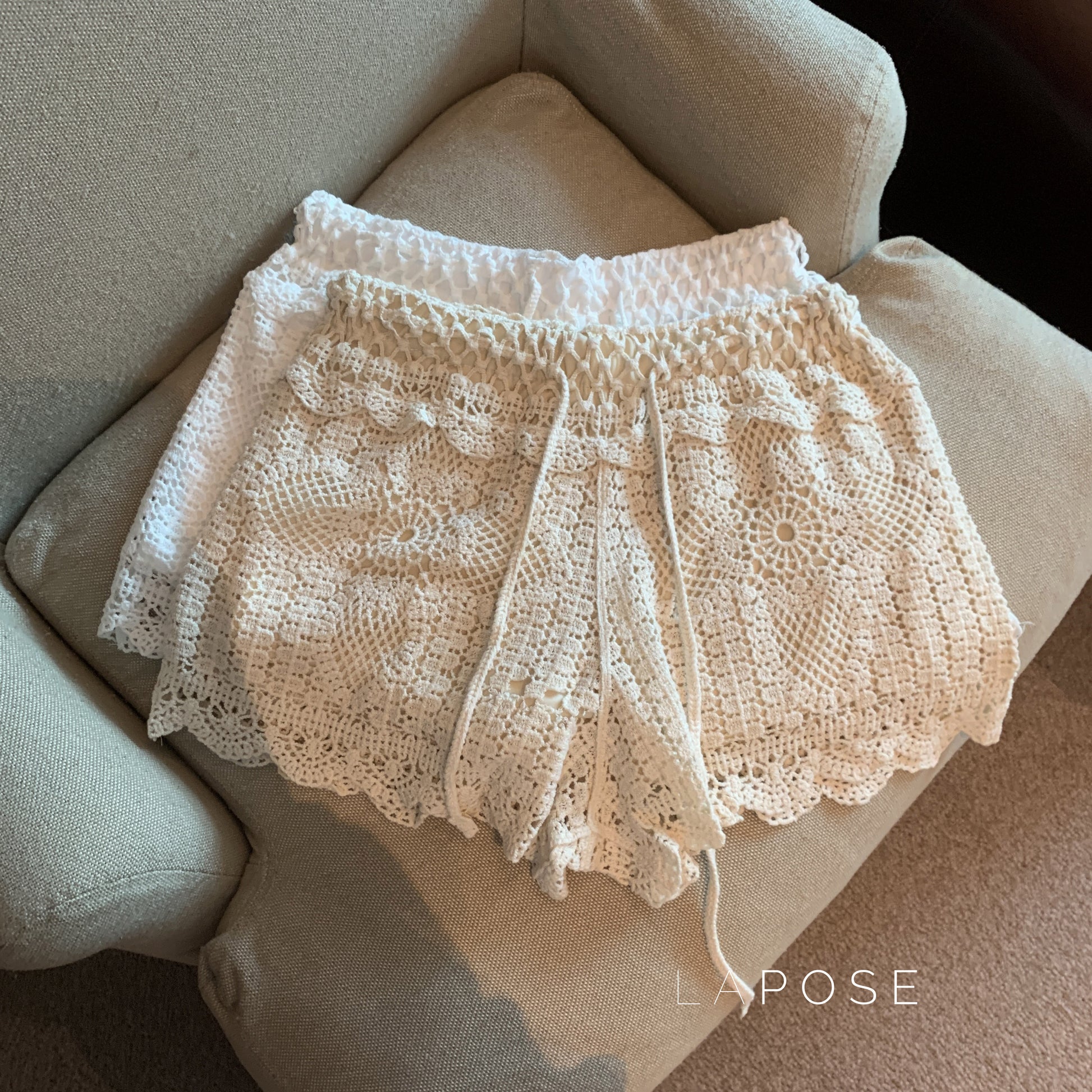 Amya Lace Knit Wide-Leg Pants [DUIMLPJB]