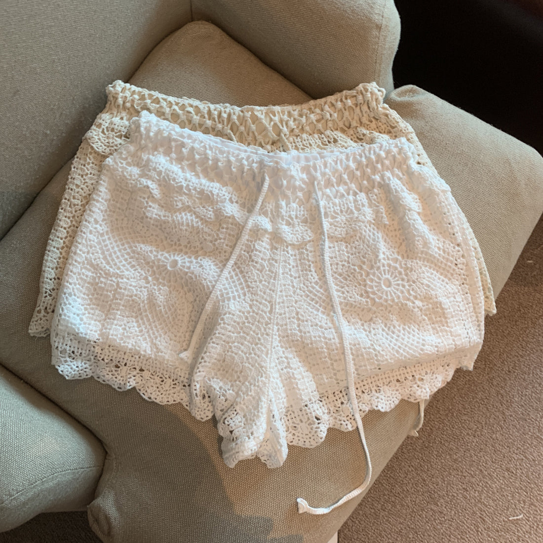 Amya Lace Knit Wide-Leg Pants [TJGMI07H]