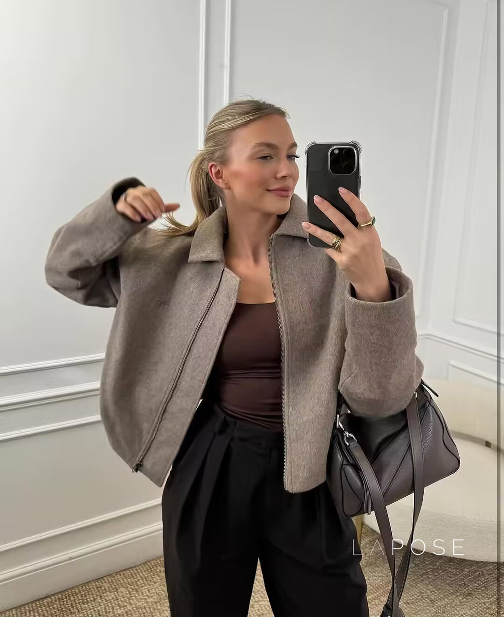 Amyia Tweed Lapel Jacket [82FUHOKB]