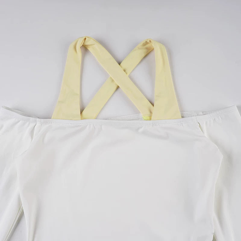 LaPose - Amyra Off-Shoulder Halter Shorts Set