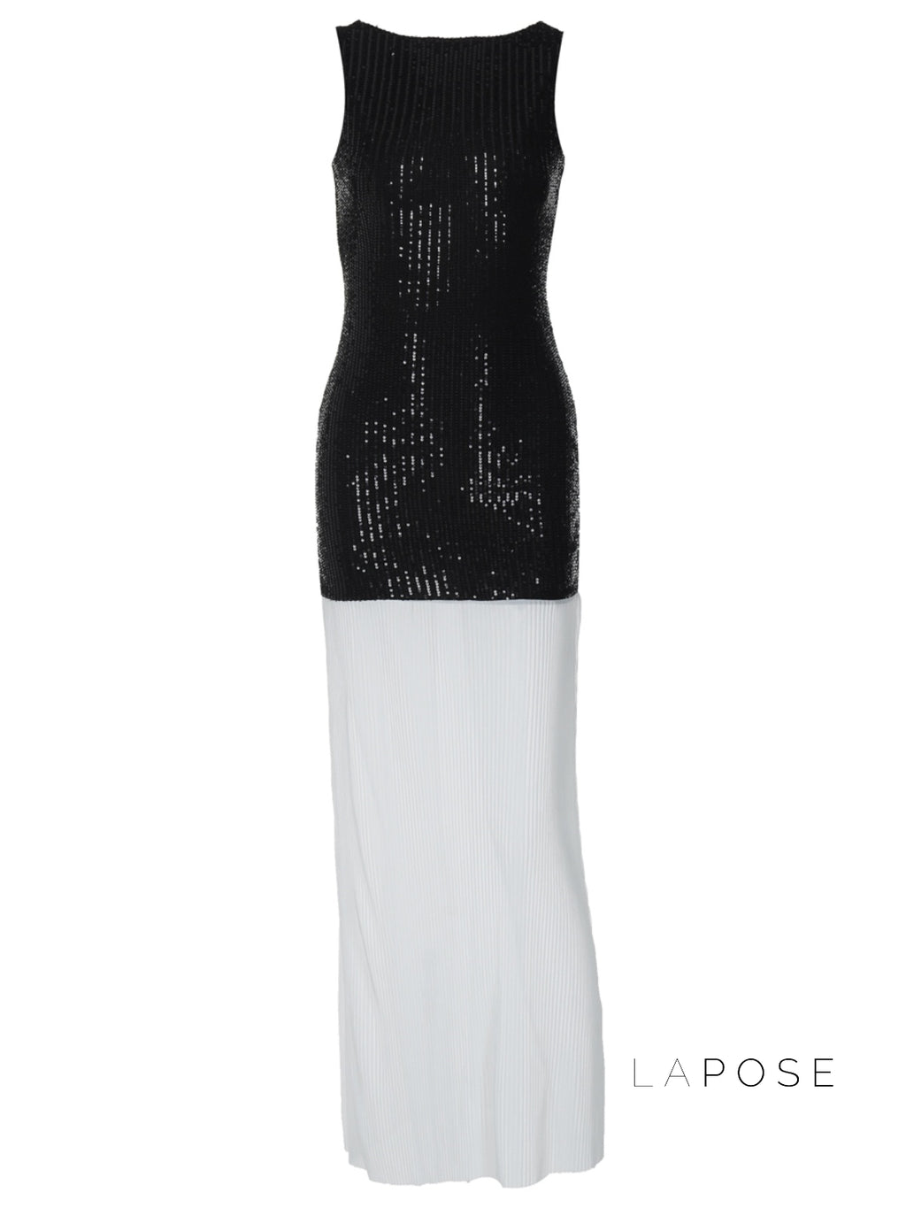 Anabia Black Sequin Maxi Dress [F53FMIPV]