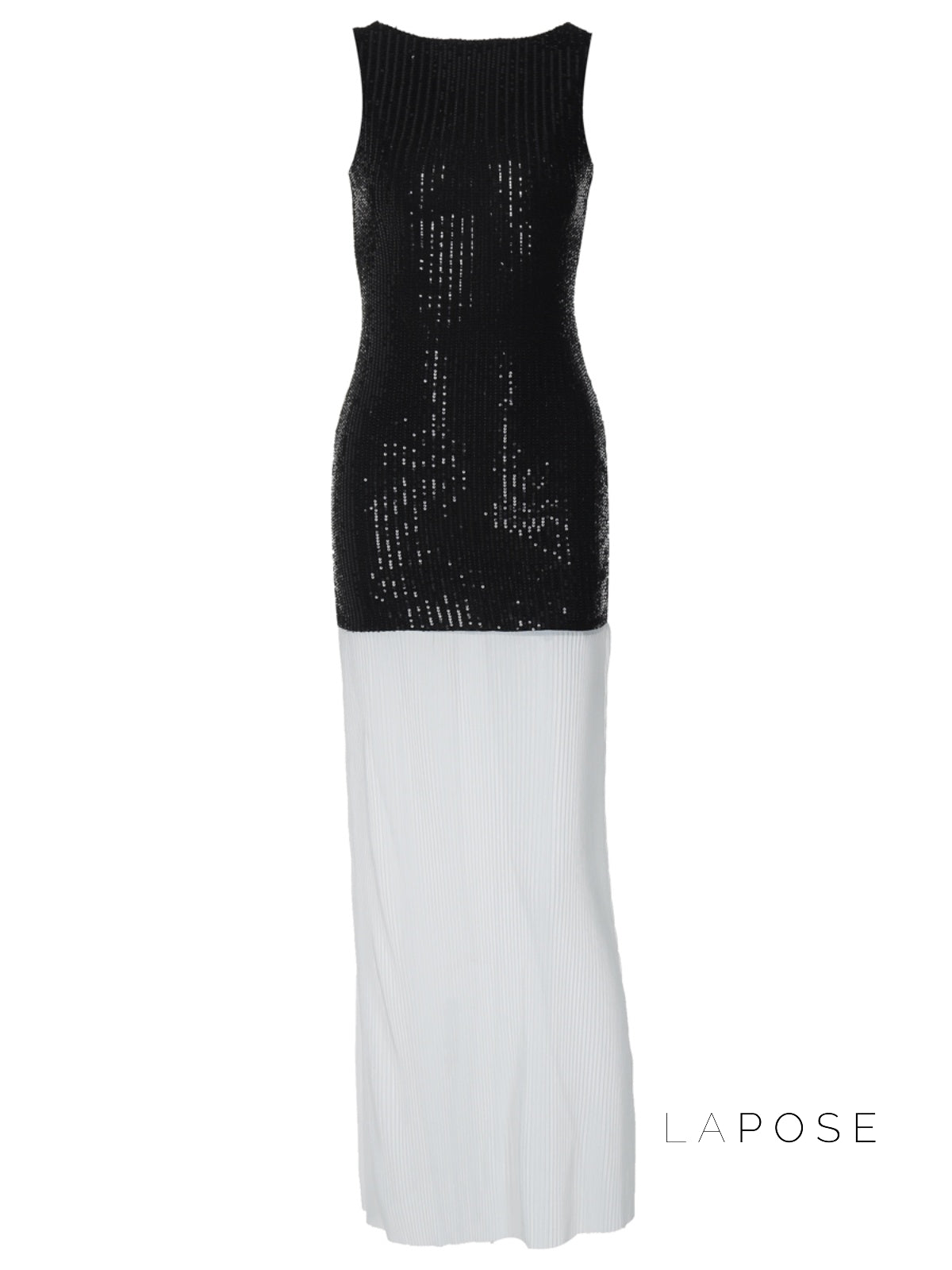 Anabia Black Sequin Maxi Dress [F53FMIPV]