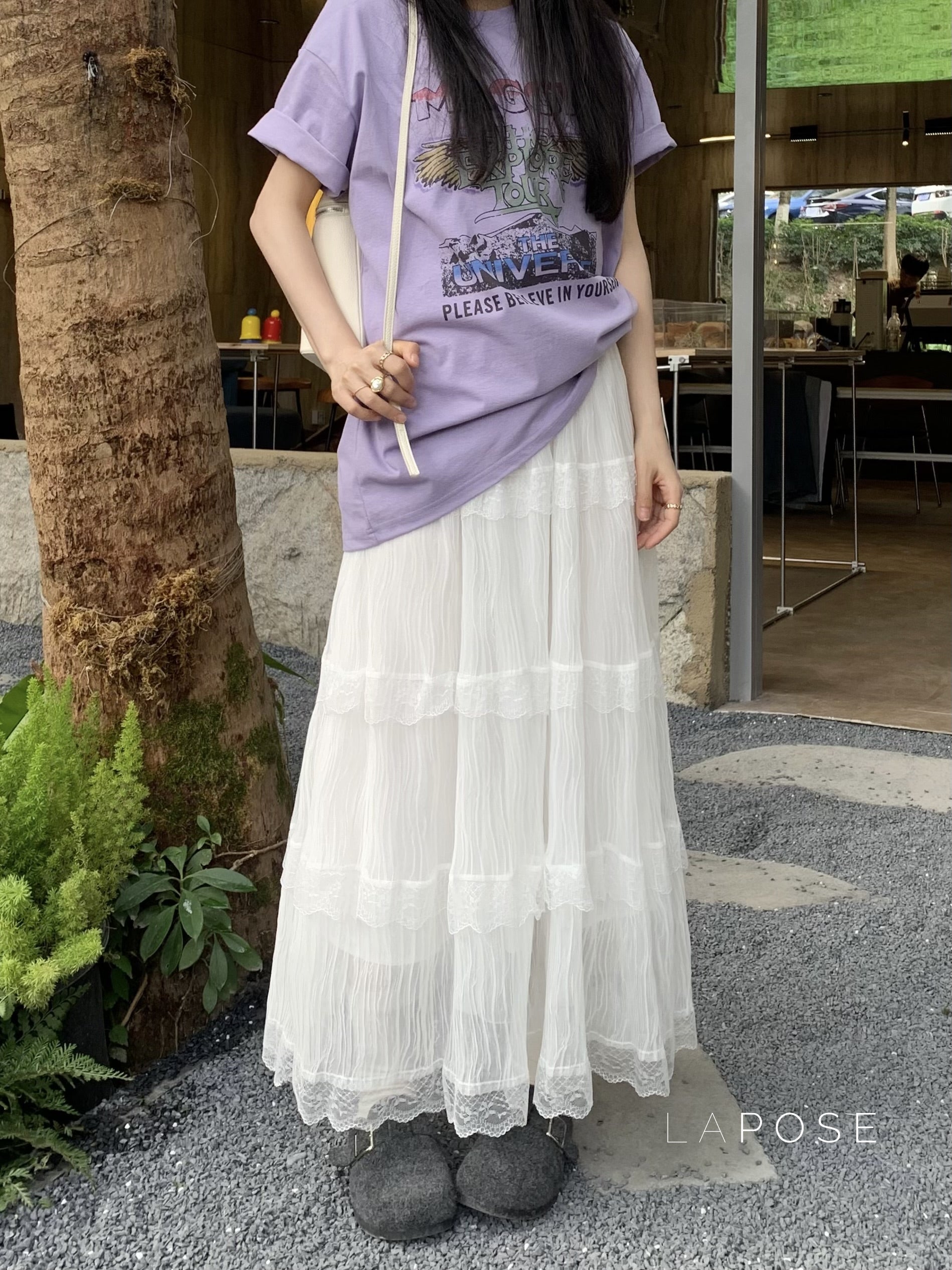 Anai Lace Maxi Skirt [GD5SI19J]