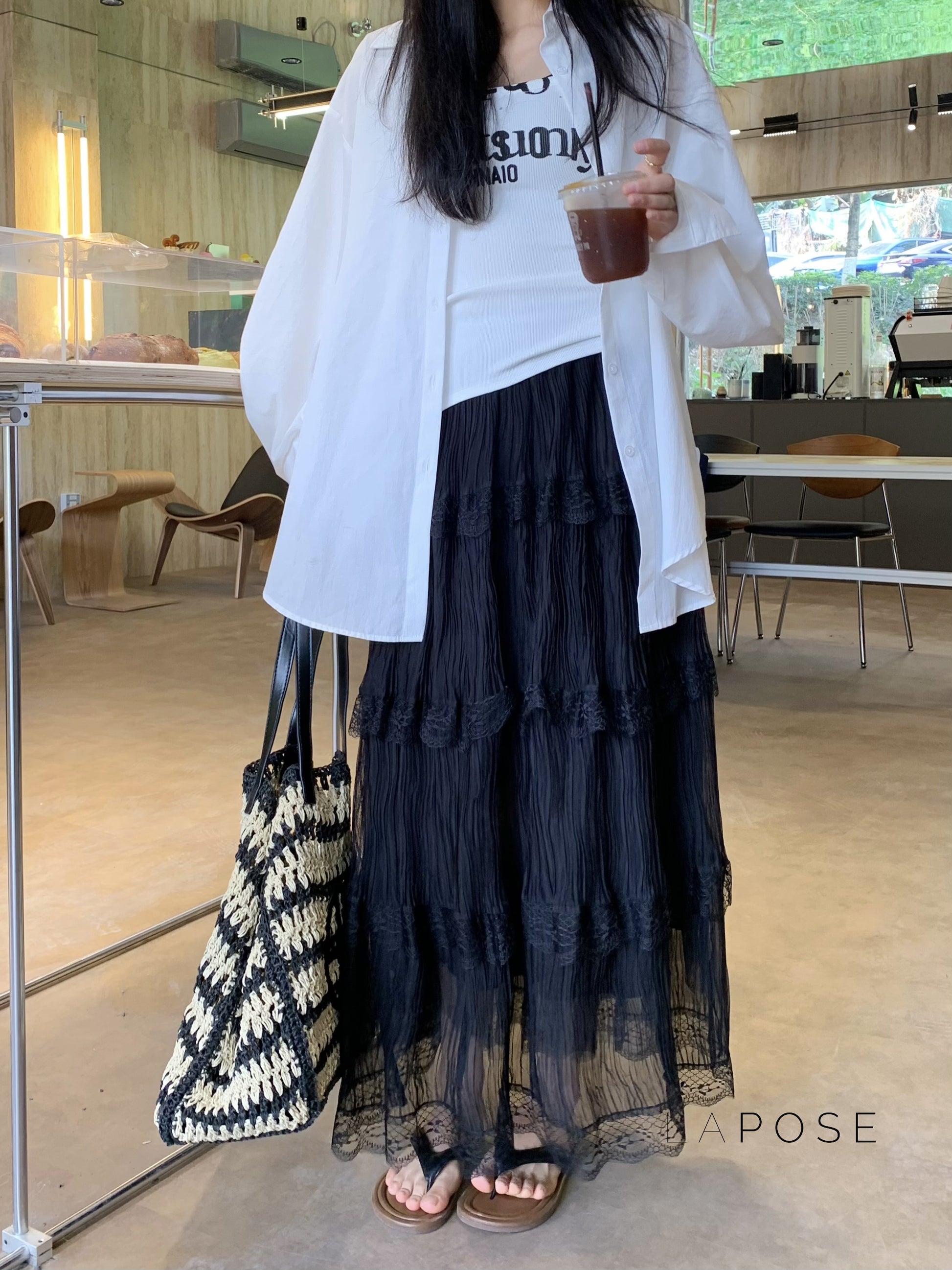 Anai Lace Maxi Skirt [HNA07GD9]