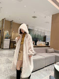 Anai Long Hooded Faux Fur Coat [I0ZB9W95]