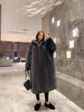 Anai Long Hooded Faux Fur Coat [9Q7EVVKR]