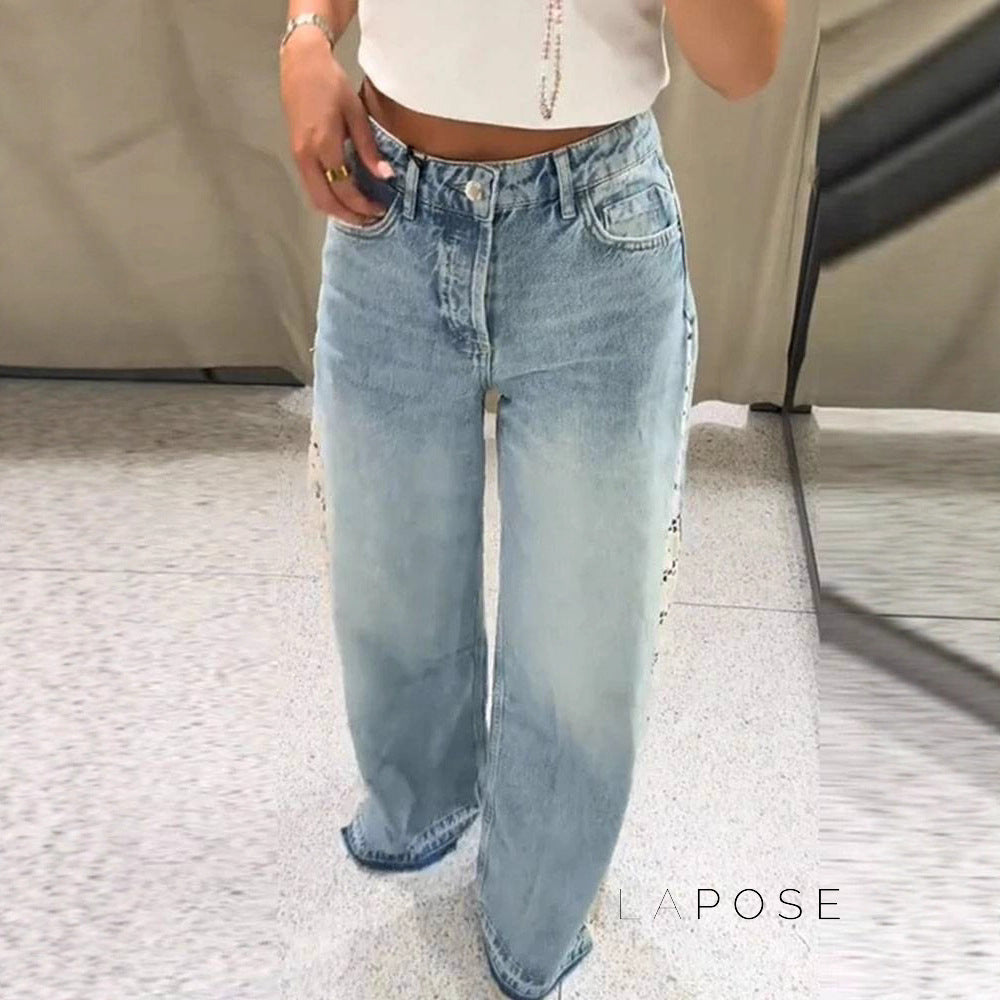Anaisha Crochet Patch Wide-Leg Jeans [0OPA8H04]