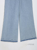 Anaisha Crochet Patch Wide-Leg Jeans [FJ19F6OD]