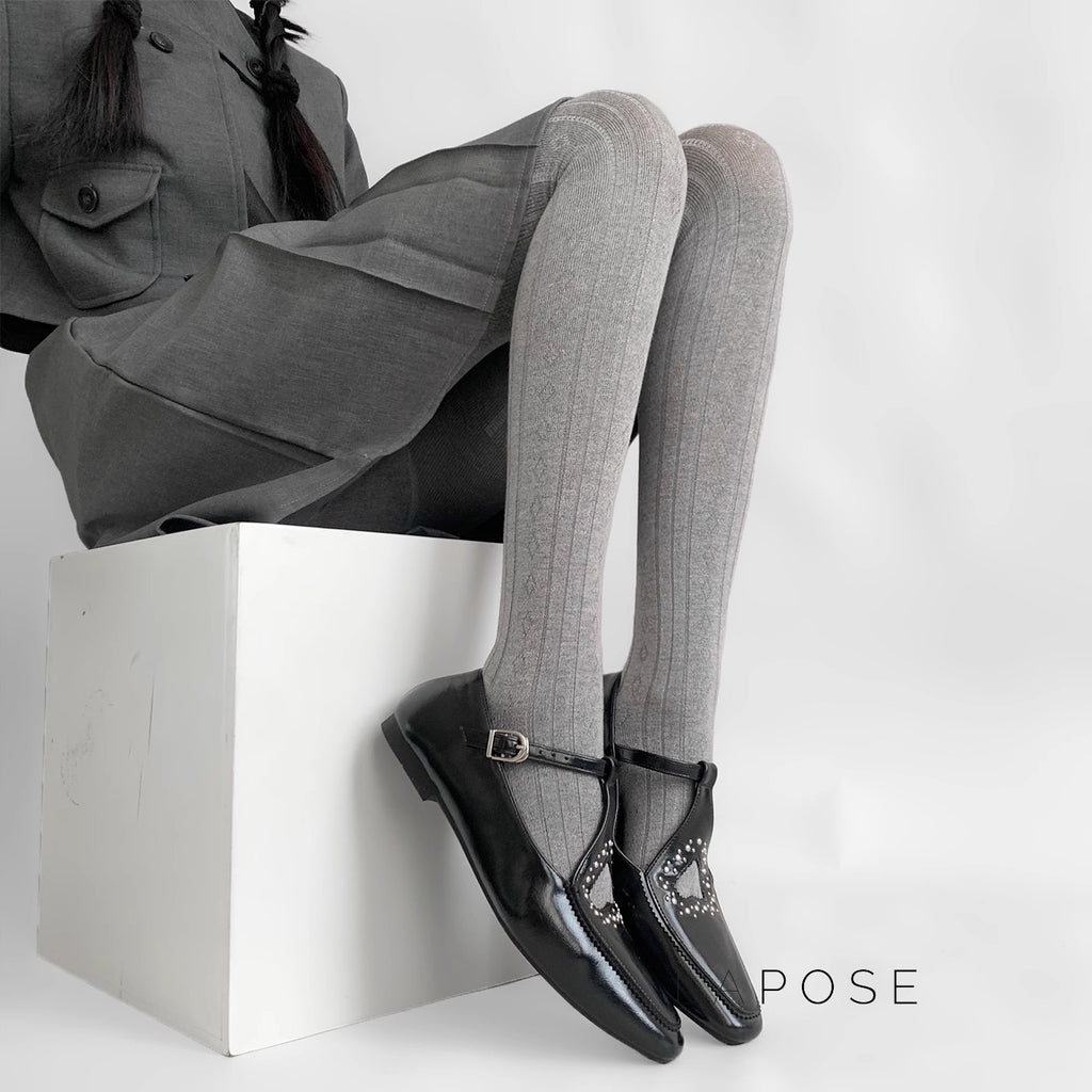 Analee Diamond Patterned Tights [Y6C30FO6]