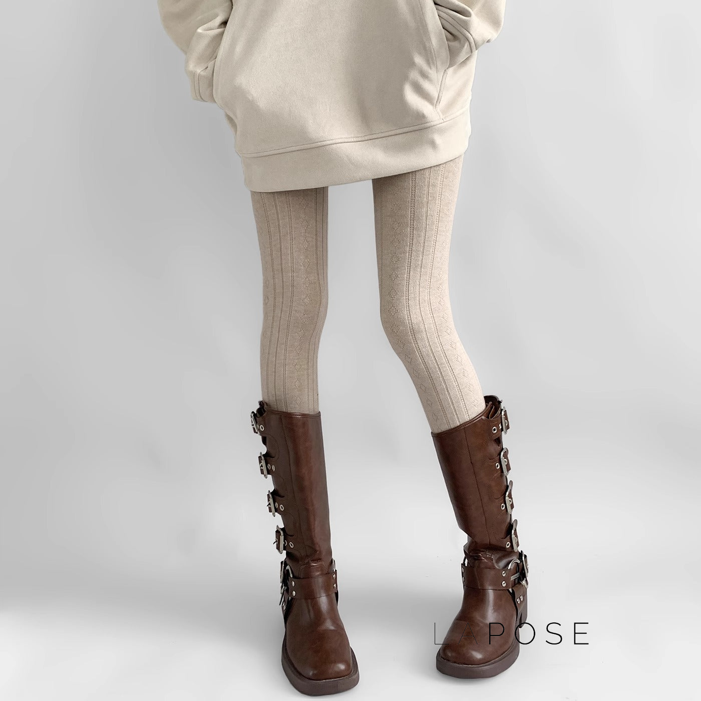 Analee Diamond Patterned Tights [S5CZK7MM]