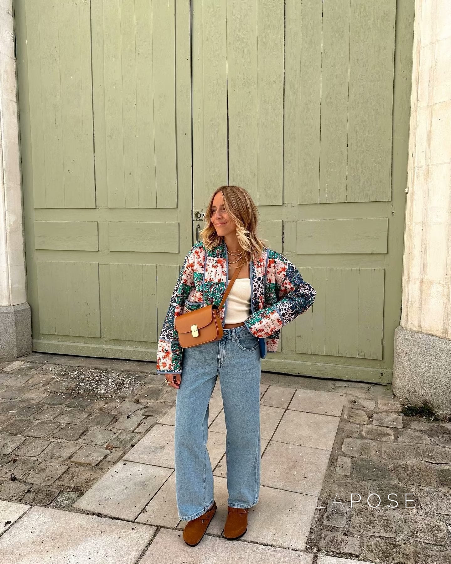 Analiese Printed V-Neck Jacket [C2X0XJ0E]