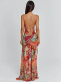 LaPose Anamarie Printed Maxi Dress