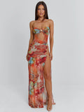 LaPose Anamarie Printed Maxi Dress