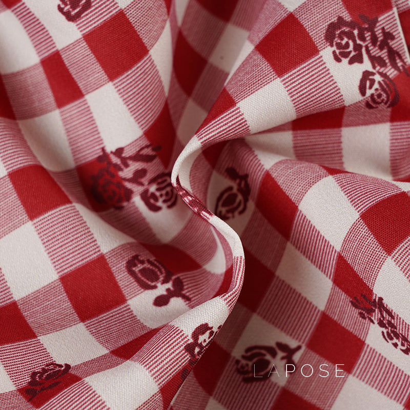 Ananya Red Plaid Camisole [LE1NU1RY]