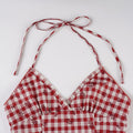 Ananya Red Plaid Camisole [M7P17SM5]