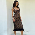 Anapaula Lace Sling Midi Dress [UOFDC5CH]