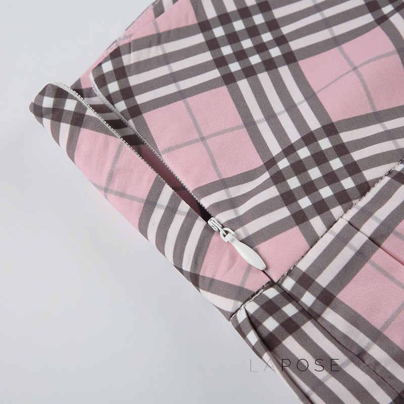 Anayeli Plaid Pleated Mini Skirt [9RVU3VZ6]
