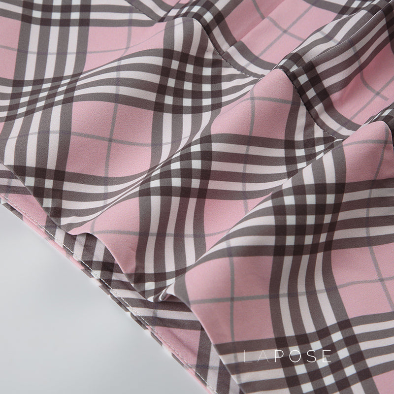 Anayeli Plaid Pleated Mini Skirt [ZSXDIO9S]