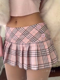 Anayeli Plaid Pleated Mini Skirt [YQO93PFU]