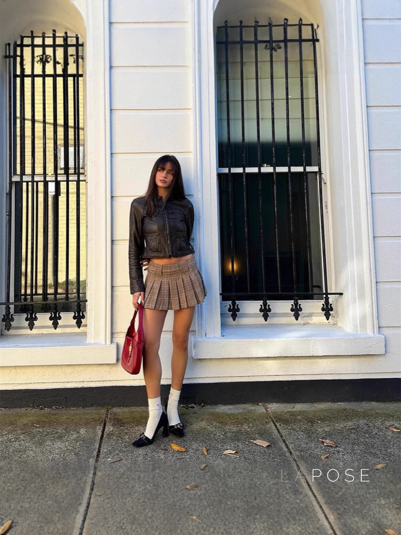 Anderson Low-Rise Plaid Mini Skirt [ESBDGJH9]