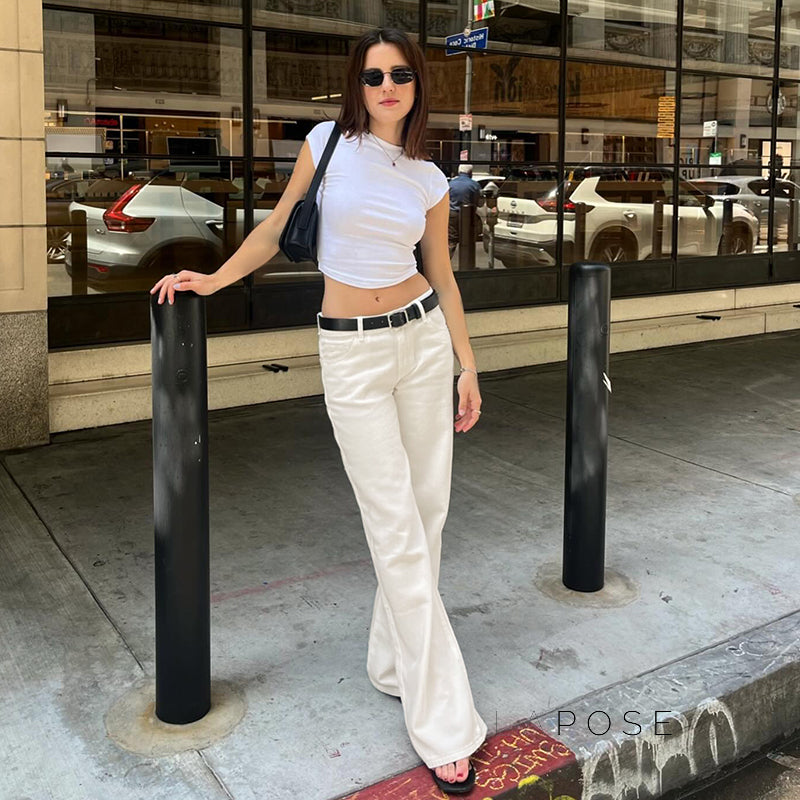 Andria White Straight-Leg Jeans