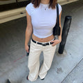 Andria White Straight-Leg Jeans