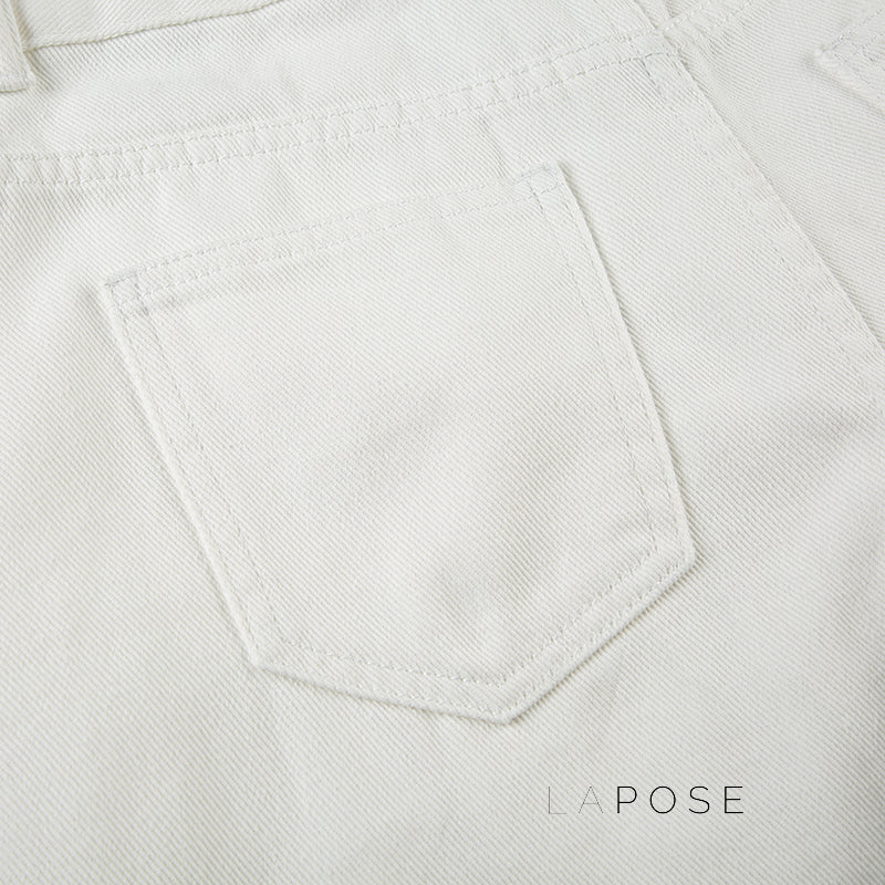 Andria White Straight-Leg Jeans