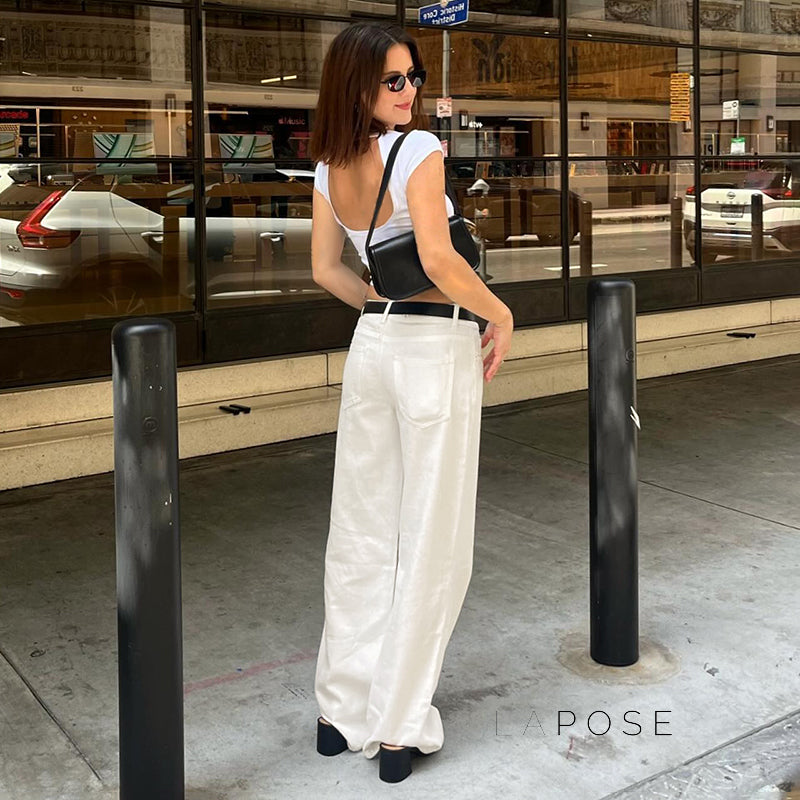 Andria White Straight-Leg Jeans