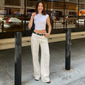 Andria White Straight-Leg Jeans