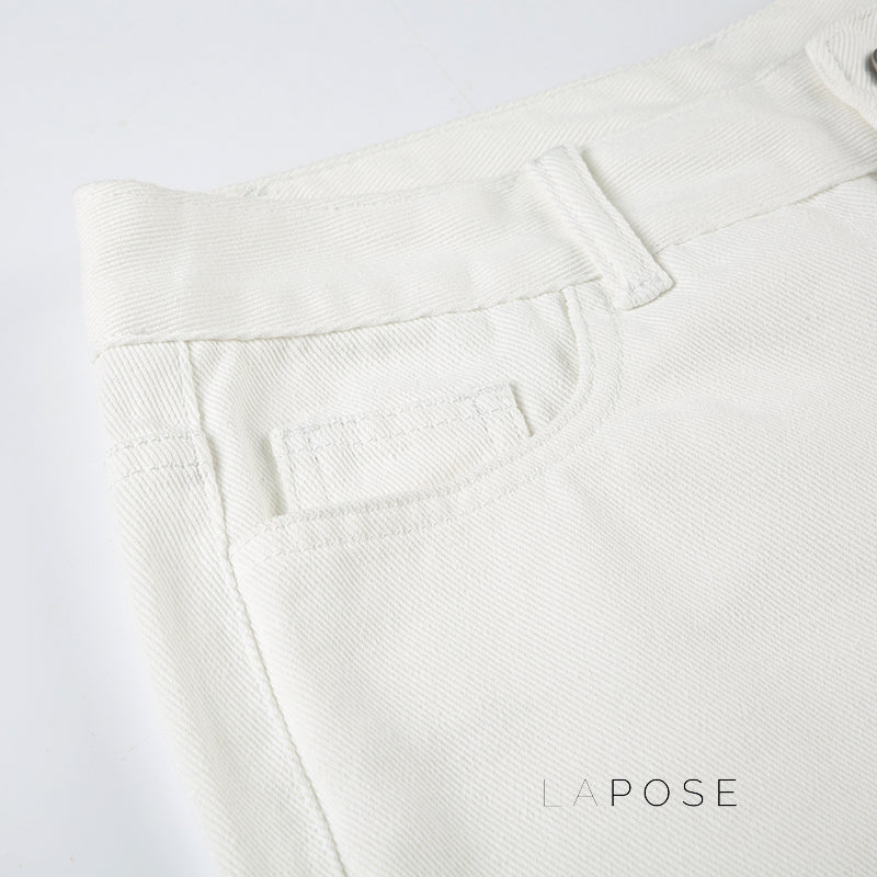 Andria White Straight-Leg Jeans