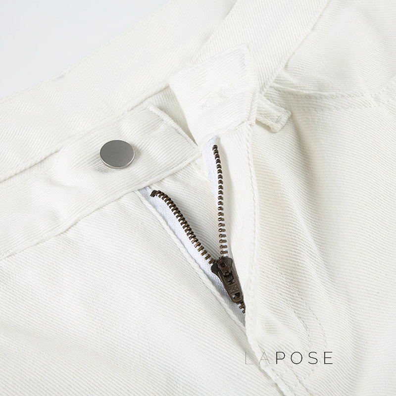 Andria White Straight-Leg Jeans