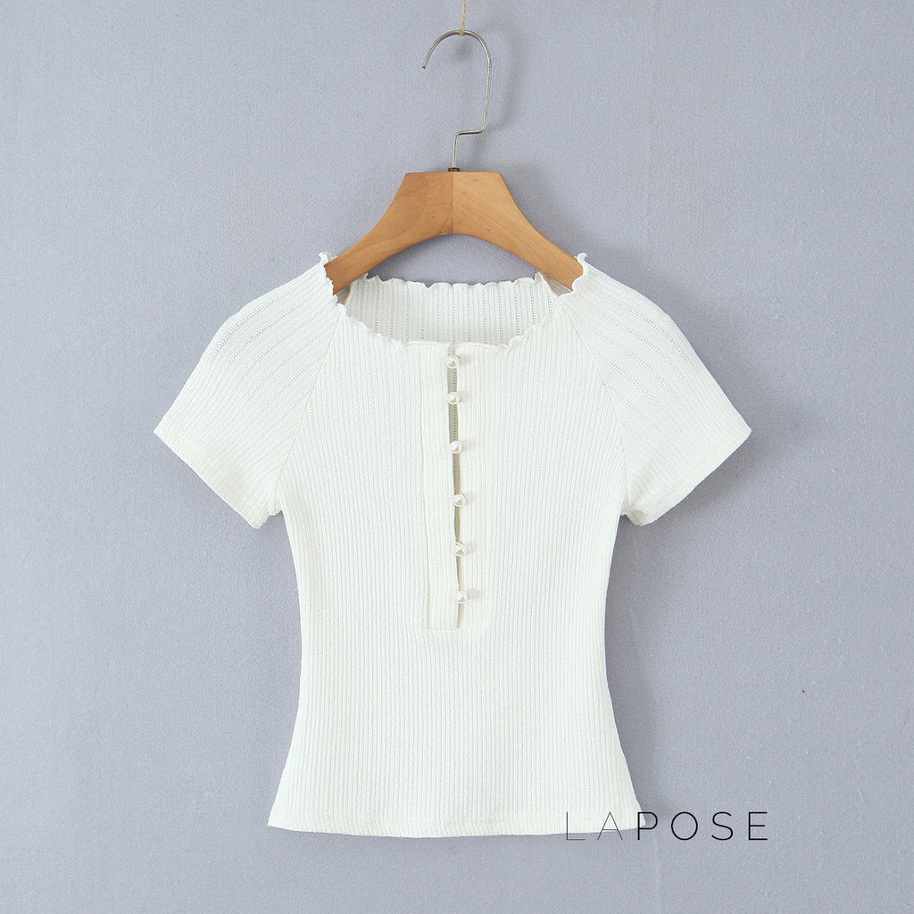 Angelyn Off-Shoulder Pearl Top [Z6SS66UQ]