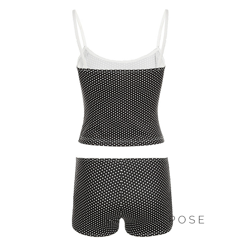 Annalie Polka Dot Short Set [B8AOC6FP]