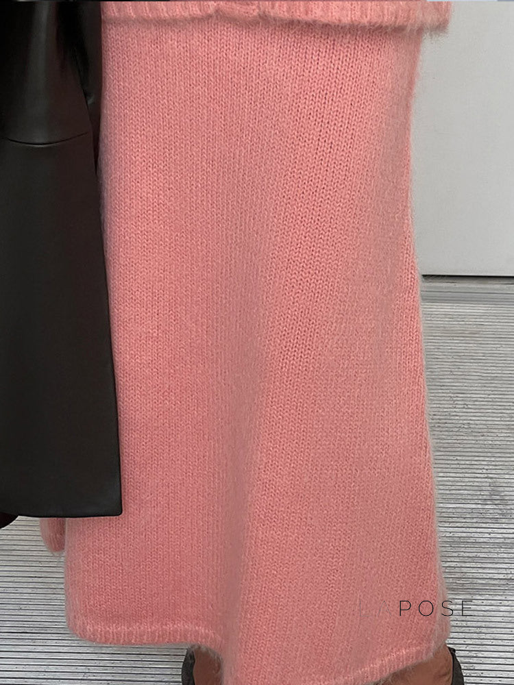 Annalyn V-neck Knit Skirt Set [7QS6YTUB]