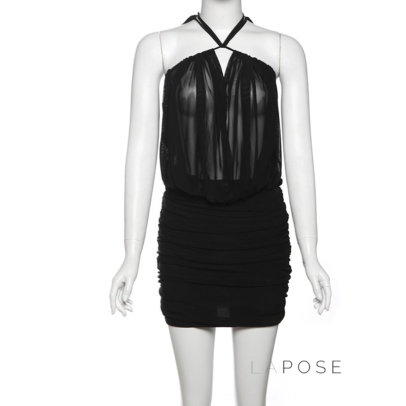 Annamae Halter Mini Dress [SHM2KGT1]