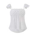 LaPose - Anne Ruffle Smocked Pant Set - White Top Color