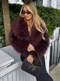 Anniyah Cropped Faux Fur Jacket [537QACR0]