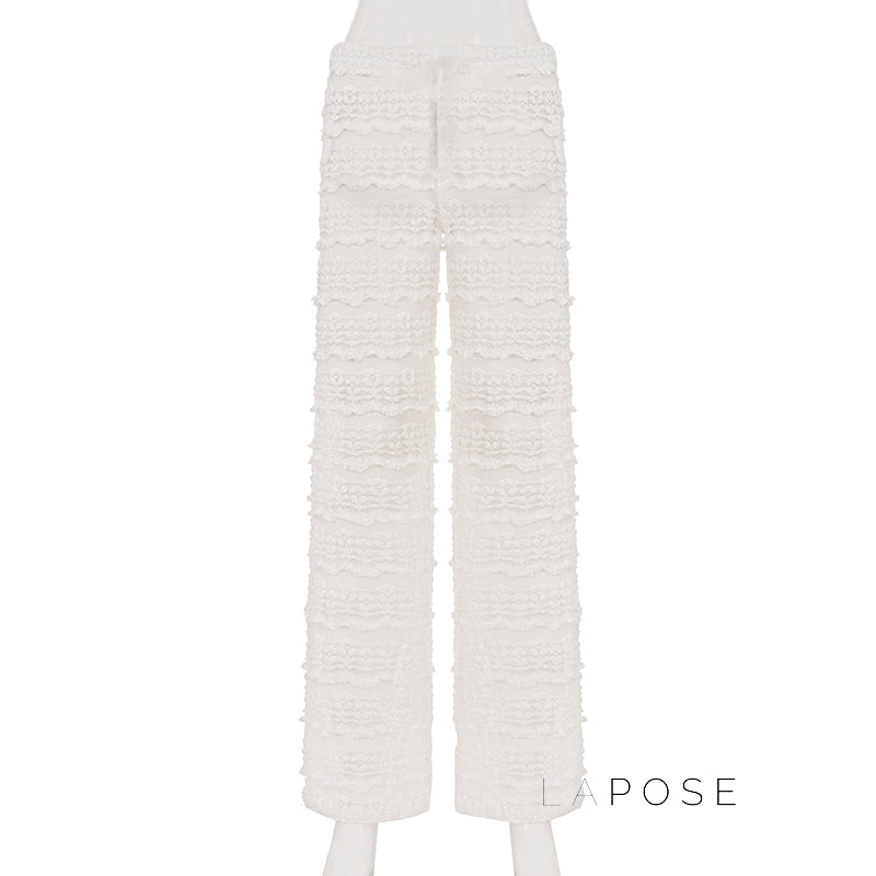 Annmarie Resort Lace Straight Pants [H0MNSF3F]
