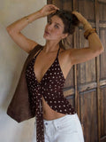 Annslee Polka Dot Halter Top