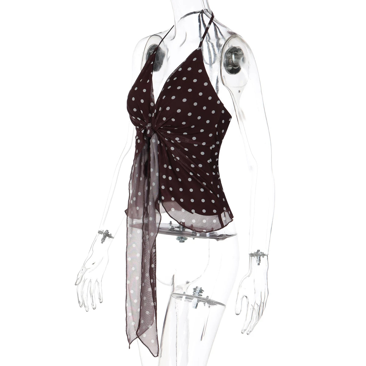 Annslee Polka Dot Halter Top