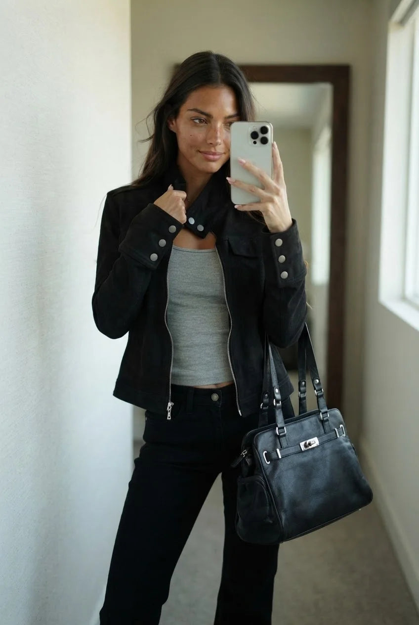 LaPose - Ansleigh Retro Suede Slim Jacket