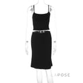 Aolani Ribbed Mini Skirt Set [Y31876NA]