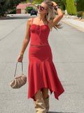 Aria One-Shoulder Skirt Set [E9S5DH0T]