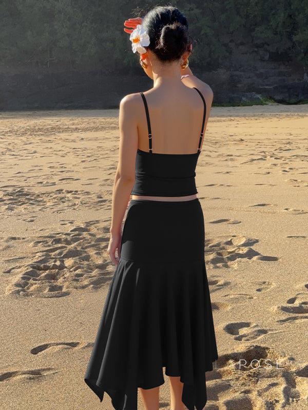 Aria One-Shoulder Skirt Set [X1NISW0H]