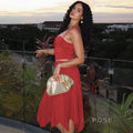 Aria One-Shoulder Skirt Set [C3C5HYE3]